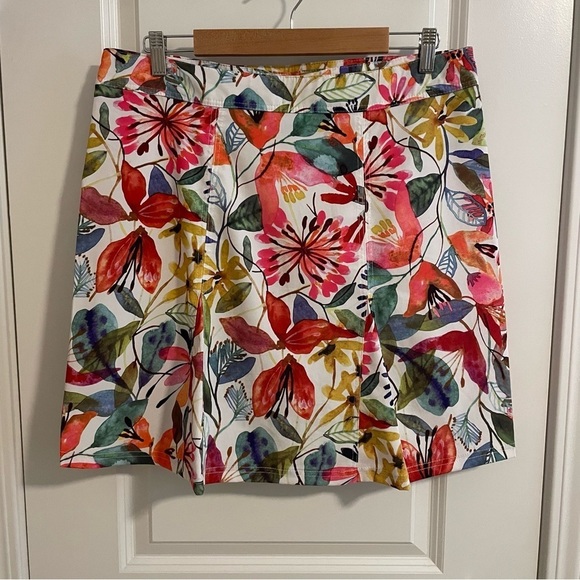RipSkirt Playa Wildflower Watercolor Length 2 Wrap Skirt Floral Print Size Large - Picture 3 of 9